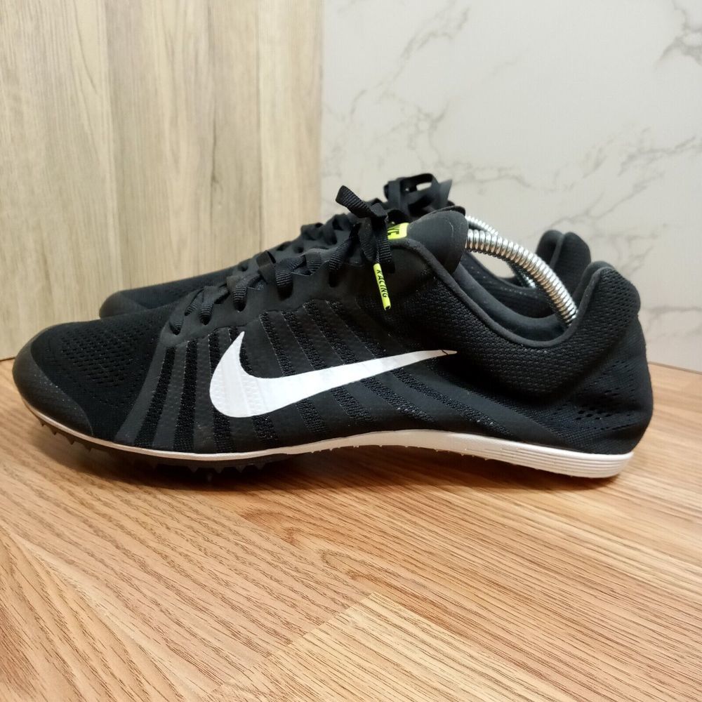 Nike Zoom D Mens Sz‎ 11.5 EU 45.5 Black Distance Track Spikes Shoes